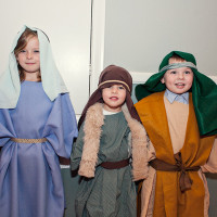 Handmade nativity scene costumes