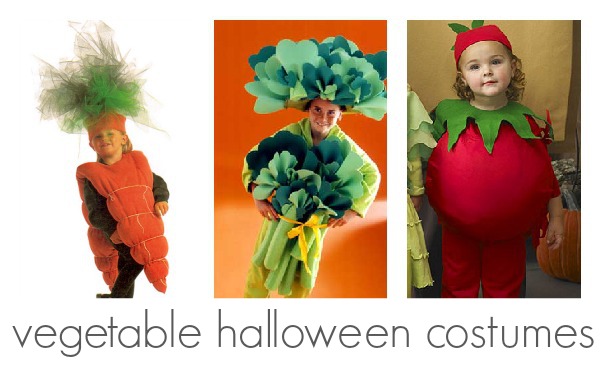 Handmade vegetable halloween costumes