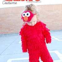 No sew elmo costume