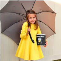 DIY morton salt lady costume