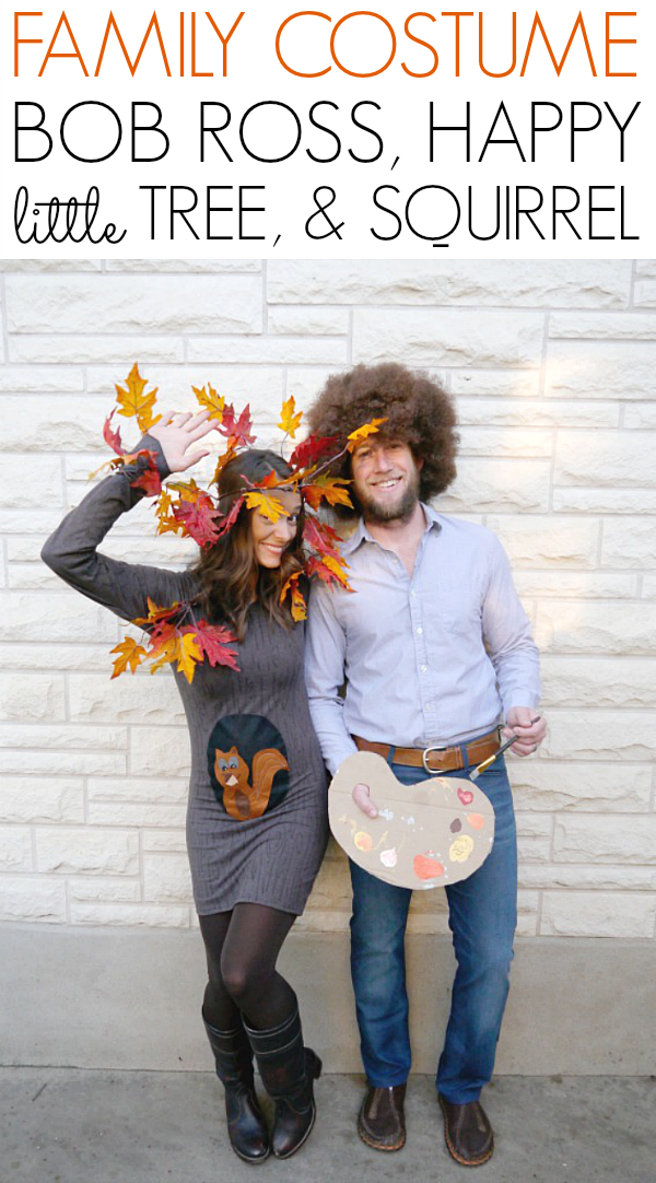 Bob Ross and Happy Tree Halloween costume
