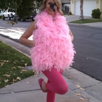 DIY flamingo costume