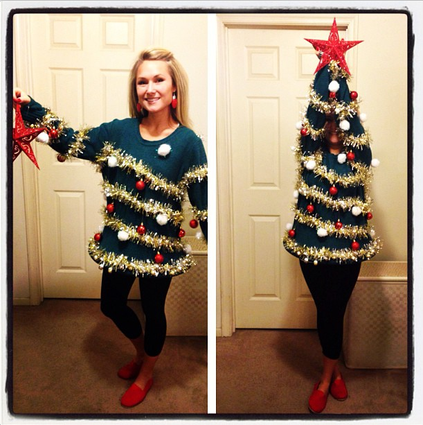 fireplace ugly christmas sweater diy