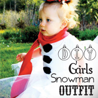 DIY Girls Snowman Outfit