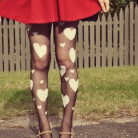 DIY Valentine tights