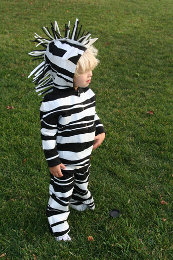 Handmade zebra costume 
