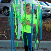 Homemade jellyfish costume