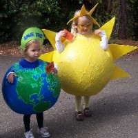 DIY Earth and Sun costumes